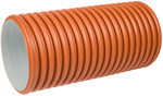 External sewage pipe PP K2-KAN DN/ID 200x6000 SN8, without flare, corrugated 2-layer, without a gasket, orange color